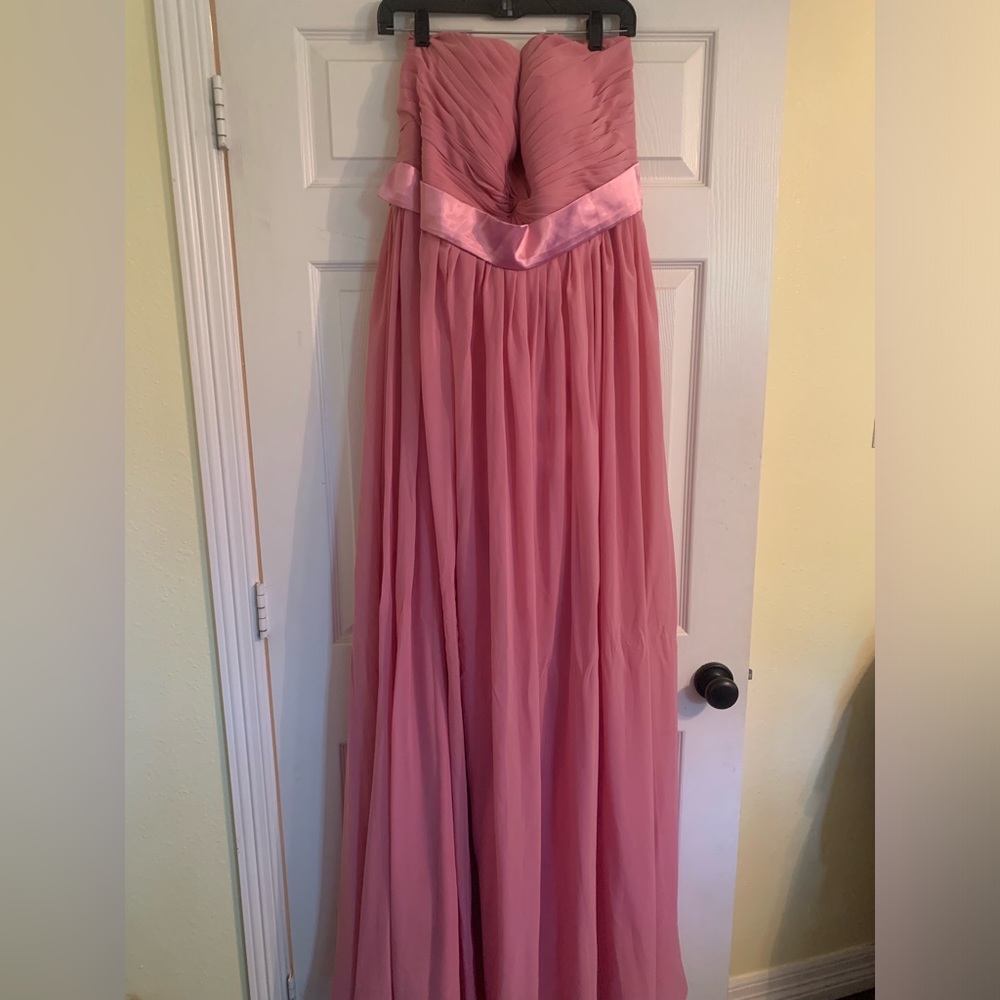 Blush strapless formal dress, size 26